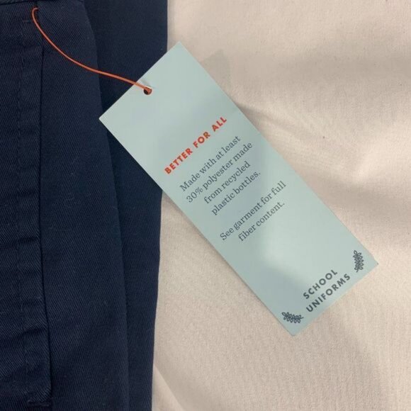 Cat & Jack Boys School Uniform Navy Chino Pants With Reinforced Knees Size 4 - Picture 2 of 7